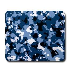 Blue Camouflage Military Mousepad by   Sports 