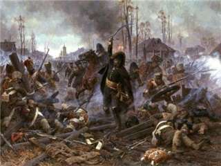 Russian Print French War NAPOLEON Battle Borodino 1812  