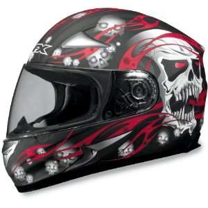   FX 90 Helmet , Style: Skull, Color: Black/Red, Size: Sm XF0101 3398
