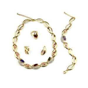   Wholeset Metal Necklace/Bracelet/Earrings/Ring 3415, SP3415: Jewelry