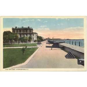   Postcard   East Battery   Charleston South Carolina 