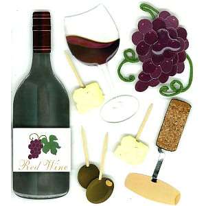   Jolees Boutique Dimensional Stickers Wine Tasting by 
