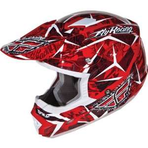  Fly Racing Youth Trophy II Helmet   2010   Youth Small/Red 