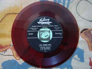 Agapito Zuniga 45 Tex Mex Norteno Red Vinyl Falcon  