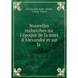   et sur la .: J. Saint  Martin Antoine Jean Saint  Martin: Books