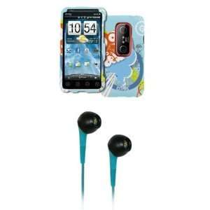   Light Blue 3.5mm Stereo Headphones for Sprint HTC EVO 3D: Electronics