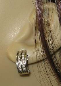 HiEnd Estate 14K White Gold .58ctw H VS Diamond Huggie Earrings 4.4g 