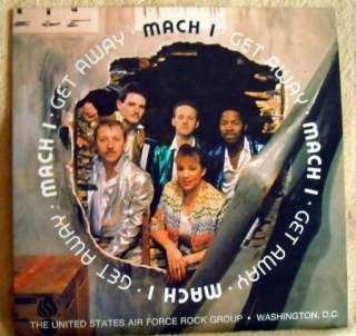 MACH 1 Get Away US AIR FORCE BAND LP NM  RARE ROCK VINYL FREE USA 