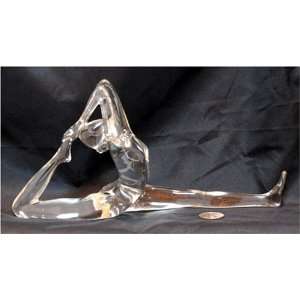 Yoga Positions Acrylic Glass Look Statue Figurine Clear Pose 4