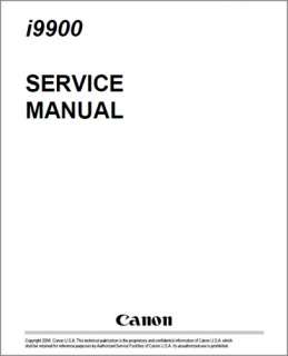Canon i9900/ i9950 Printers Service Manual + Parts Cat.  