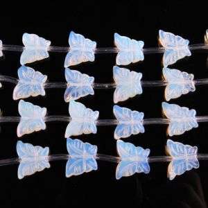 0544 15x12x6mm Carved opalite butterfly loose beads  