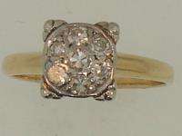 VINTAGE 1940S 14K SOLID GOLD 1/3 CTW DIAMOND RING!  