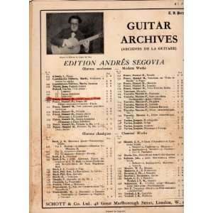    Guitar Archives 123 Manuel M. Ponce (123): Andres Segovia: Books