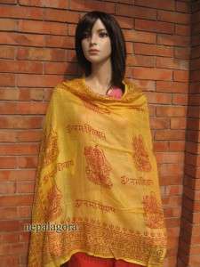 Scnp157 Om Namah Shivaya Lord Shiva scarves 100% cotton Chant scarf 