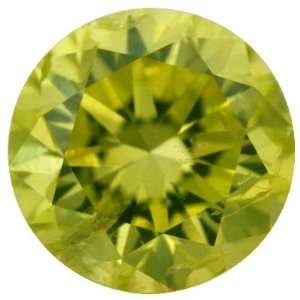    Natural 0.23 Ct Canary Yellow Loose Round Shape Diamond: Jewelry