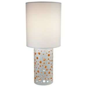 Fire Farm, Inc R149482 Rock Table Lamp , Color:White with Yellow Green