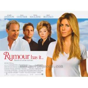 Rumor Has It Poster 30x40 Jennifer Aniston Kevin Costner Shirley 
