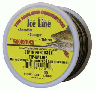 Woodstock Ice Fishing Line metered every 5 feet braided Nylon  