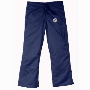 Georgetown Hoyas Ncaa Cargo Style Scrub Pant (Navy) (Medium)