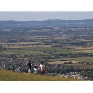  Family Walking on Cleeve Hill, Above Bishops Village, the 