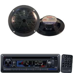   25 2 Way Black Marine Waterproof Speakers (Pair): Car Electronics
