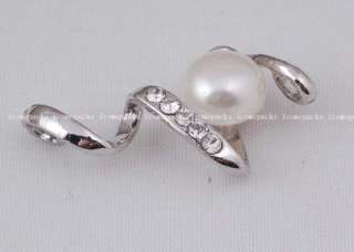 10 pcs 8×6mm white freshwater pearl pendant  