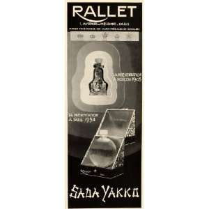  1934 French Vintage Ad Sada Yakko Rallet Perfume Parfum 