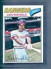 1977 Topps #196 LEN RANDLE Rangers NM or Better (11110