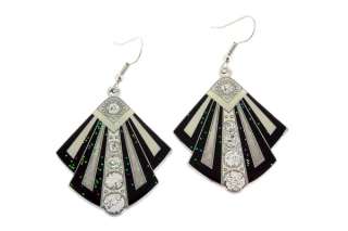 Chinese Tribal Cloisonne Earrings, Ethnic Jewelry  