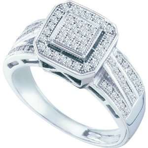  Gold and Diamonds RF5574 W 0.25CT DIA MICRO PAVE RING 