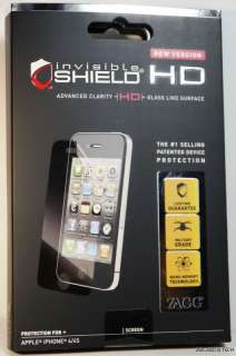 New ZAGG invisibleSHIELD Apple iPhone 4/4S HD Case Friendly Screen 