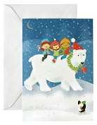 Product Image. Title Unicef Polar Bear With Kids Christmas Boxed Card