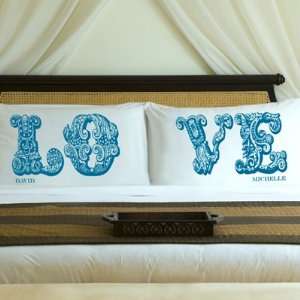  LOVE Pillow Cases with Personalization: Home & Kitchen
