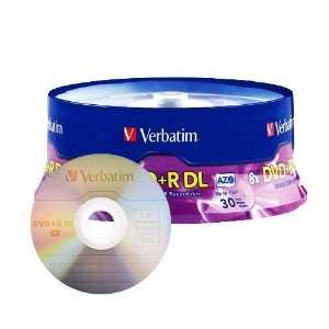  Verbatim 8X 8.5GB DVD+R Double Layer DL Media 30 Pack in 