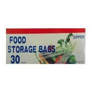  30 Food Storage Bags Zip Quart Size Case Pack 24 