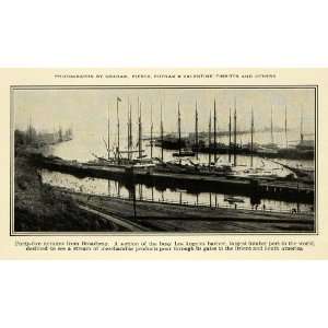   Yachts Boat Dock Shipping   Original Halftone Print: Home & Kitchen