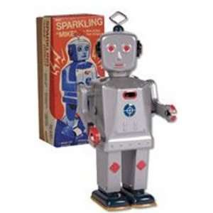  Sparking Mike Walking Tin Robot Toys & Games