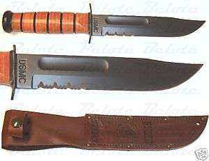 Ka Bar Knives Full Size USMC KA BAR Serrated Edge 1218  