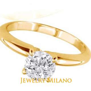 CARAT DIAMOND SOLITAIRE RING 14K SOLID WHITE GOLD  