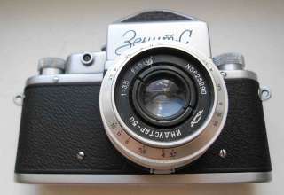 Rare russian SLR camera ZENIT C S lens INDUSTAR 50 1956  