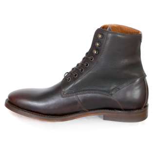 BY HUDSON MENS HERMAN SMART LEATHER LACE UP ROUND TOE BOOT  