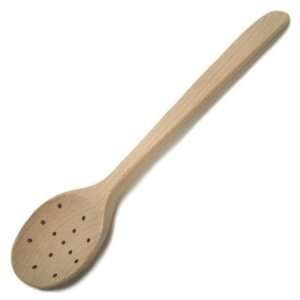  Large Beech Wood Straining Spoon   14 Inch Kitchen 
