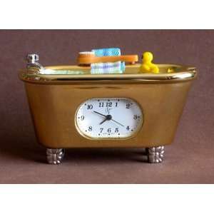   Secret Treasures Miniature Shelf Clock: Bath Tub Style: Home & Kitchen