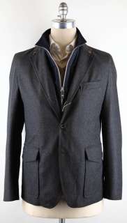New $1025 Borrelli Gray Jacket 44/54  