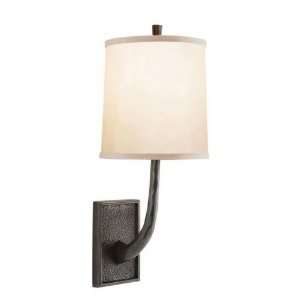   Light Lyric Branch Sconce in Bronze with Silk Shade