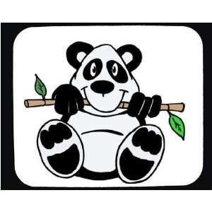 Decorated Mouse Pad with funny, humor, cute, leaf, branch, panda, bear 