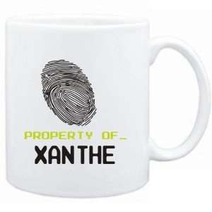 Mug White  Property of _ Xanthe   Fingerprint  Female Names:  