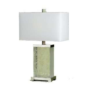 AF Lighting 7475 TL Etched Glass / Brushed Silver Damask Contemporary 