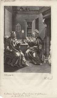 1697   JESUS & NICHODEMUS TALKING   English engraving  