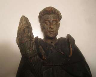EXCEPTIONAL 16TH CENTURY SOUTHERN EUROPEAN POLYCHROME SAINT CARVING 